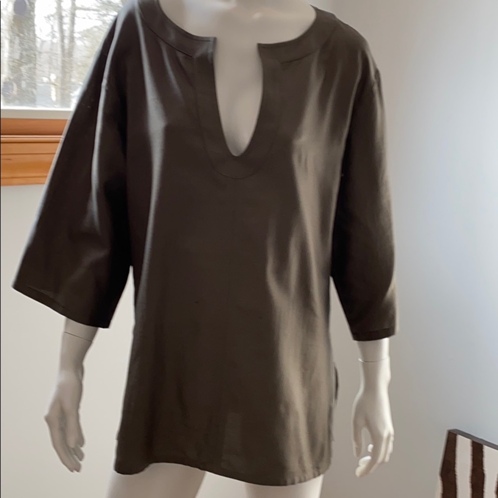 ESCADA Cotton Weave Olive Tunic